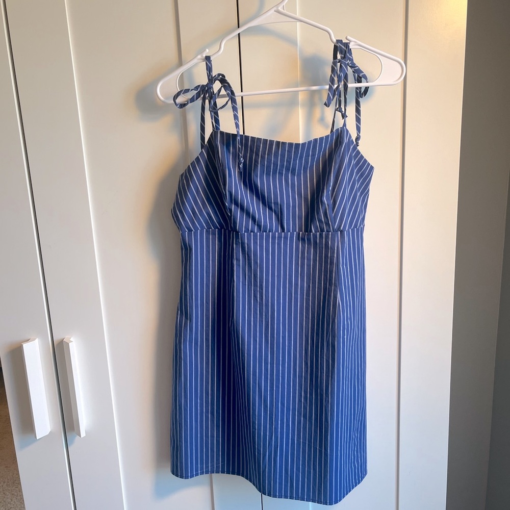 Lottie Moss by PAC SUN- blue and white striped dress